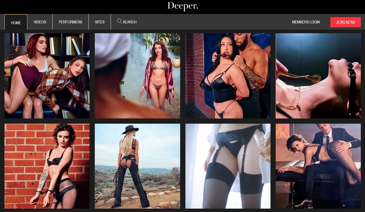 Collage of scenes from Deeper’s exclusive films promoting the Deeper $1 trial and 2 day trial offer