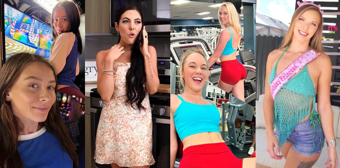 MOFOs 2 Day Trial preview collage showing multiple young female performers in everyday settings — part of the MOFOs  trial content lineup.