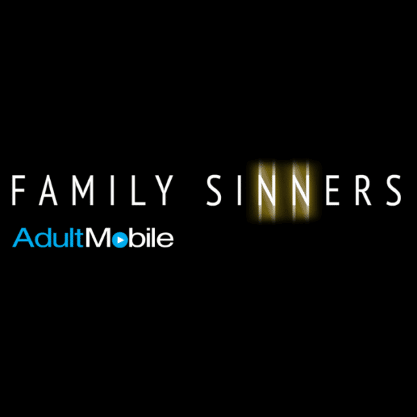 Family Sinners and AdultMobile logos on a black background promoting Family Sinners  trial for full access