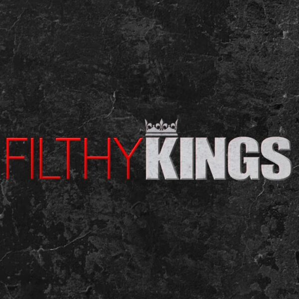 Filthy Kings logo on a dark stone background featured in our Filthy Kings trial review of the $1 trial membership.