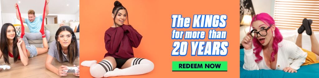 Banner stating “The Kings for more than 20 years — redeem now,” highlighting the Reality Kings lifetime discount.