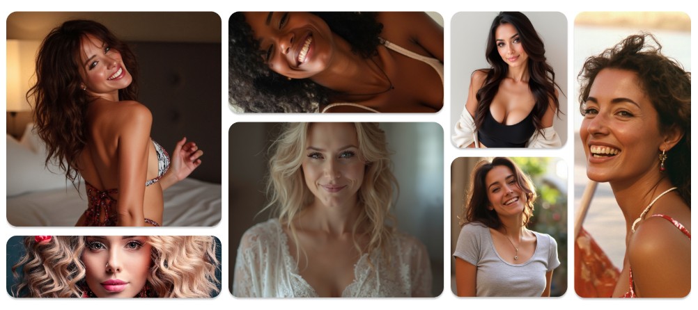 Collage of smiling women representing the SexMessenger chat community