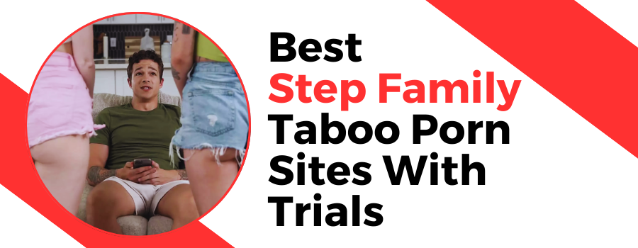 Best step family taboo roleplay porn sites with $1 trial offers (2026) header banner with red accents and a circular photo of adult performers.