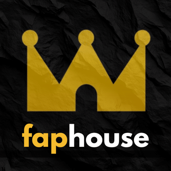 FapHouse logo, gold crown above the FapHouse name on a black background